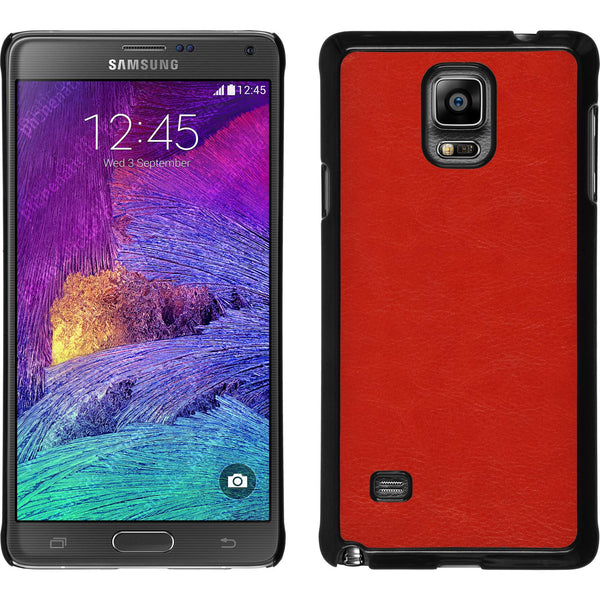 Hardcase für Samsung Galaxy Note 4 Lederoptik rot