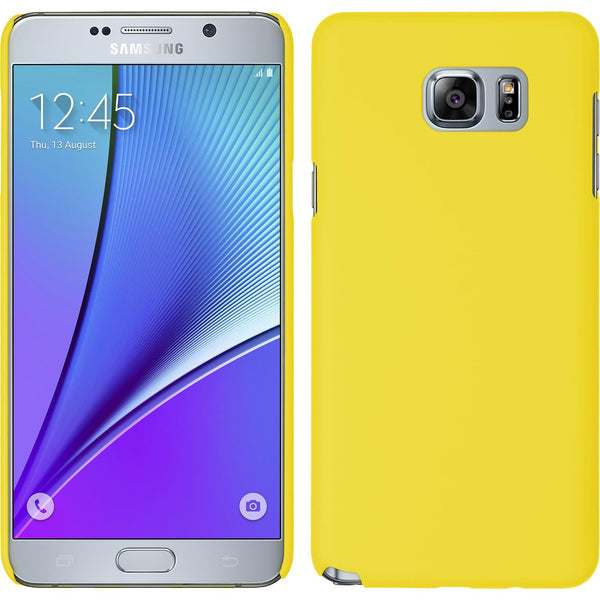 Hardcase für Samsung Galaxy Note 5 gummiert gelb