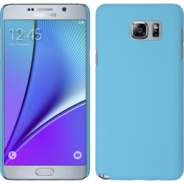 Hardcase für Samsung Galaxy Note 5 gummiert hellblau