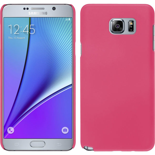 Hardcase für Samsung Galaxy Note 5 gummiert pink