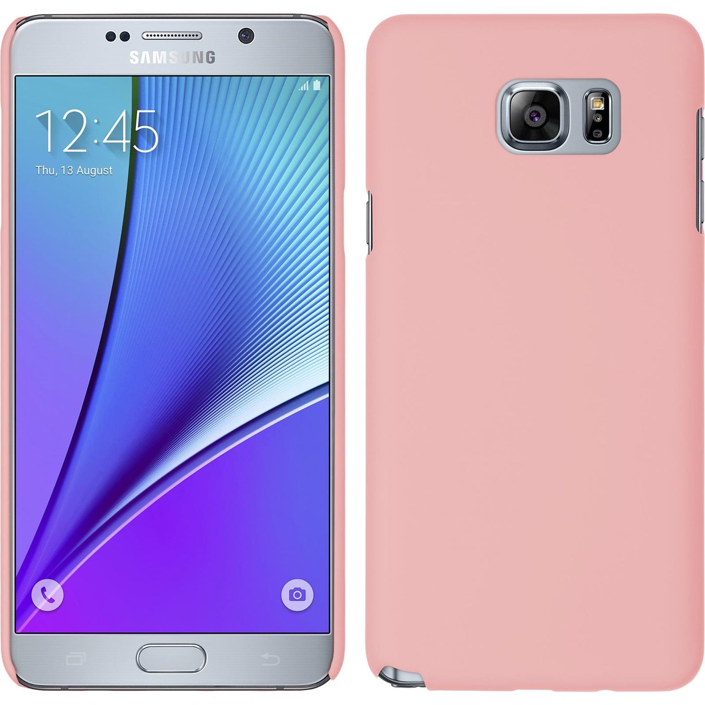 Hardcase für Samsung Galaxy Note 5 gummiert rosa