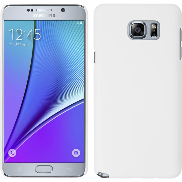 Hardcase für Samsung Galaxy Note 5 gummiert weiß