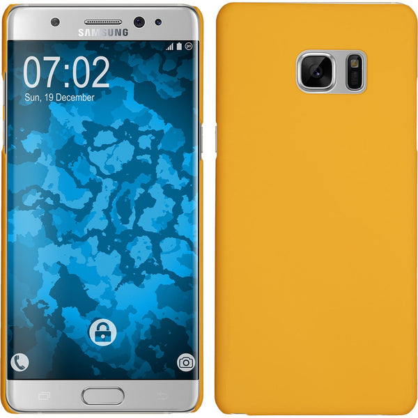 Hardcase für Samsung Galaxy Note FE gummiert gelb