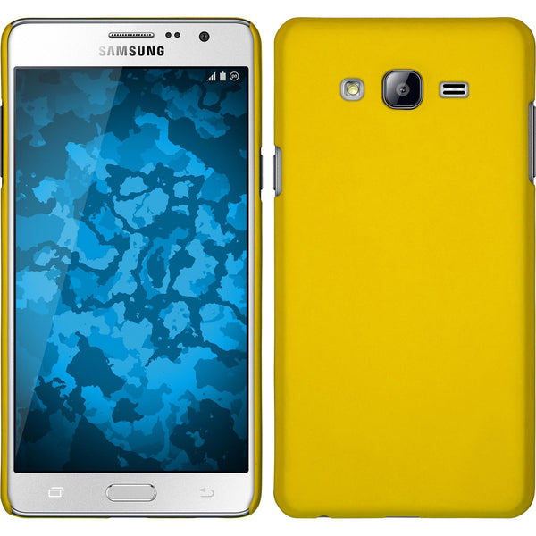 Hardcase für Samsung Galaxy On7 gummiert gelb
