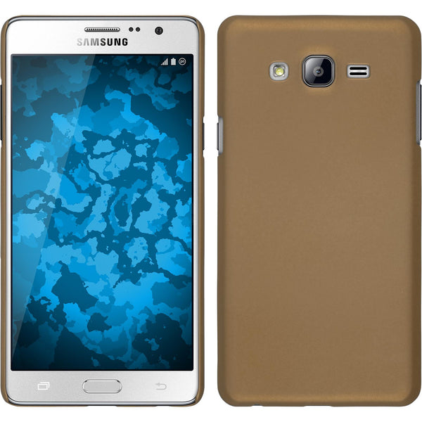 Hardcase für Samsung Galaxy On7 gummiert gold