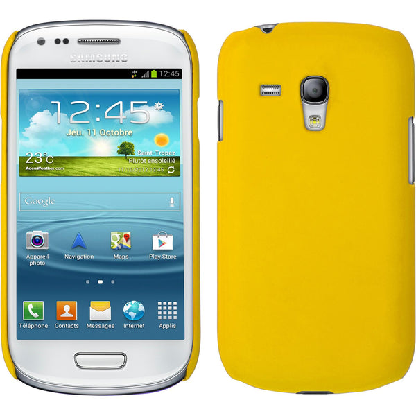 Hardcase für Samsung Galaxy S3 Mini gummiert gelb