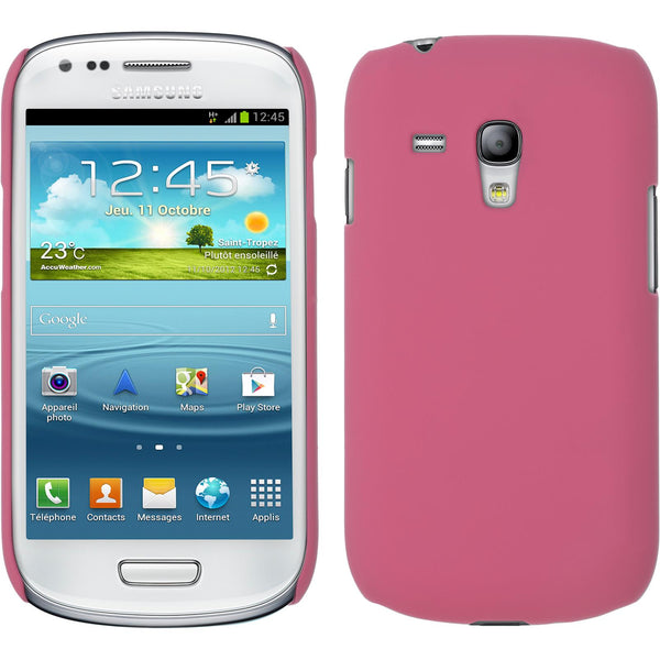 Hardcase für Samsung Galaxy S3 Mini gummiert rosa