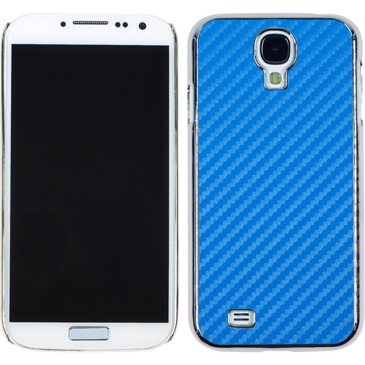 Hardcase für Samsung Galaxy S4 Carbonoptik blau