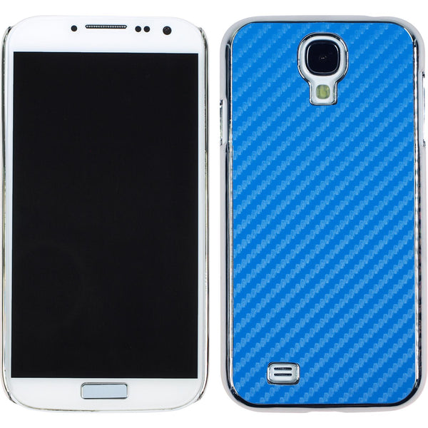 Hardcase für Samsung Galaxy S4 Carbonoptik blau