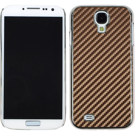 Hardcase für Samsung Galaxy S4 Carbonoptik braun