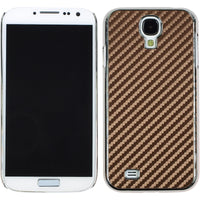 Hardcase für Samsung Galaxy S4 Carbonoptik braun