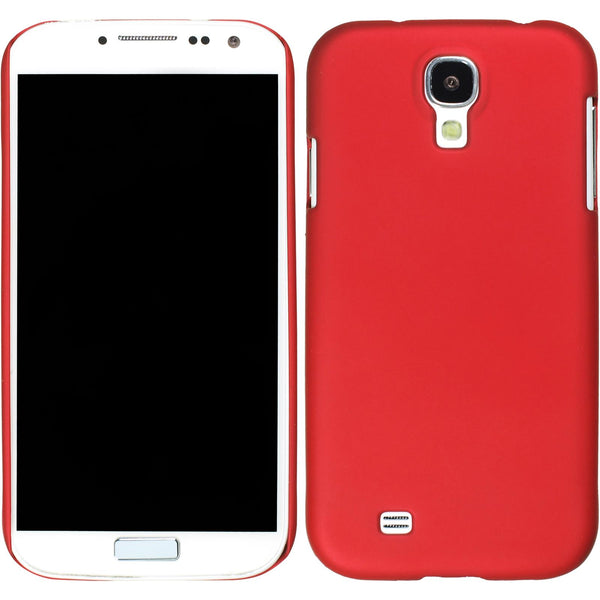 Hardcase für Samsung Galaxy S4 gummiert rot