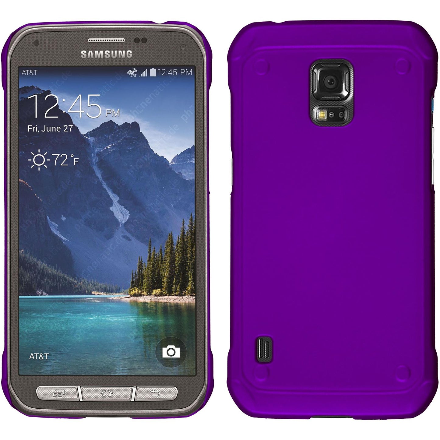 Hardcase für Samsung Galaxy S5 Active gummiert lila