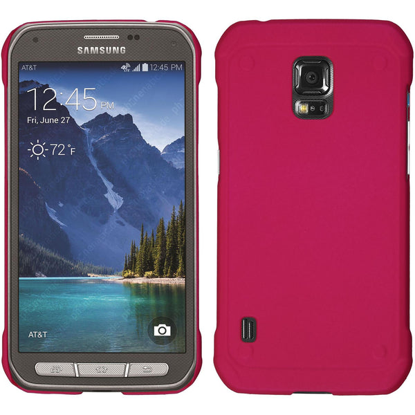 Hardcase für Samsung Galaxy S5 Active gummiert pink
