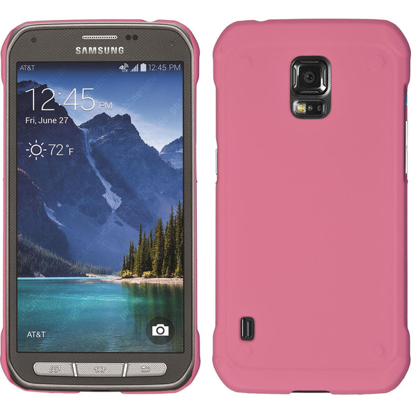 Hardcase für Samsung Galaxy S5 Active gummiert rosa