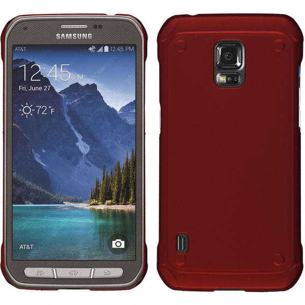 Hardcase für Samsung Galaxy S5 Active gummiert rot