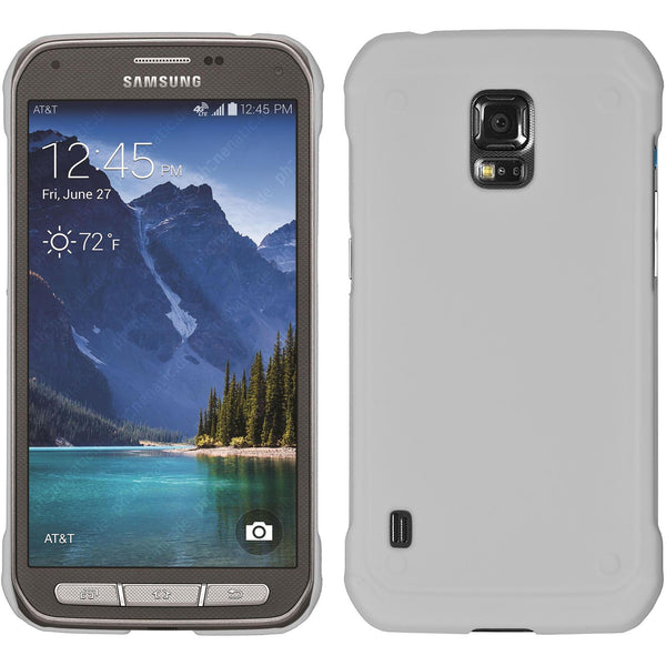 Hardcase für Samsung Galaxy S5 Active gummiert weiß