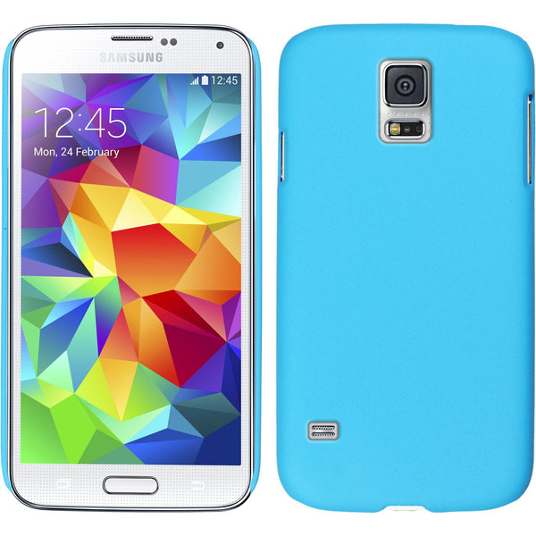 Hardcase für Samsung Galaxy S5 mini gummiert hellblau