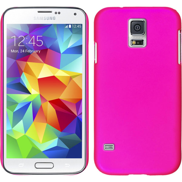 Hardcase für Samsung Galaxy S5 mini gummiert pink