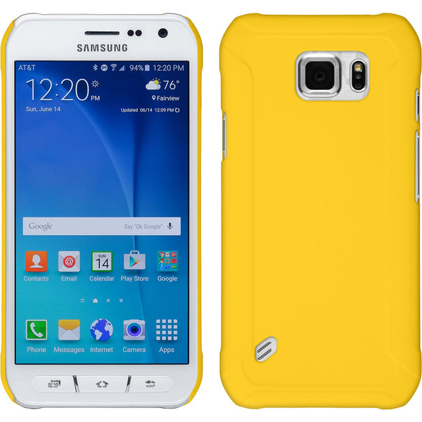 Hardcase für Samsung Galaxy S6 Active gummiert gelb