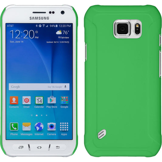 Hardcase für Samsung Galaxy S6 Active gummiert grün