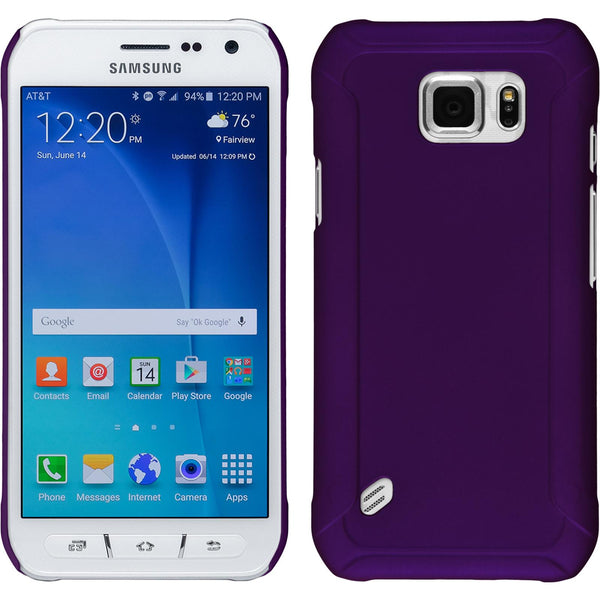 Hardcase für Samsung Galaxy S6 Active gummiert lila