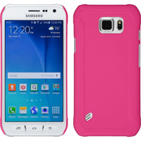 Hardcase für Samsung Galaxy S6 Active gummiert pink