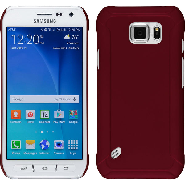 Hardcase für Samsung Galaxy S6 Active gummiert rot