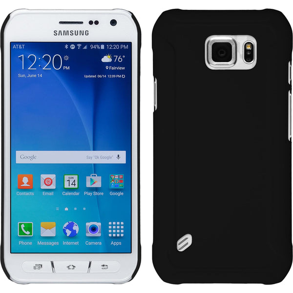 Hardcase für Samsung Galaxy S6 Active gummiert schwarz