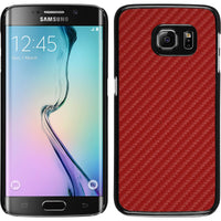 Hardcase für Samsung Galaxy S6 Edge Carbonoptik rot