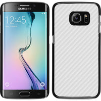 Hardcase für Samsung Galaxy S6 Edge Carbonoptik weiﬂ