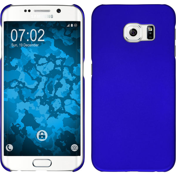 Hardcase für Samsung Galaxy S6 Edge gummiert blau