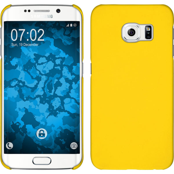 Hardcase für Samsung Galaxy S6 Edge gummiert gelb