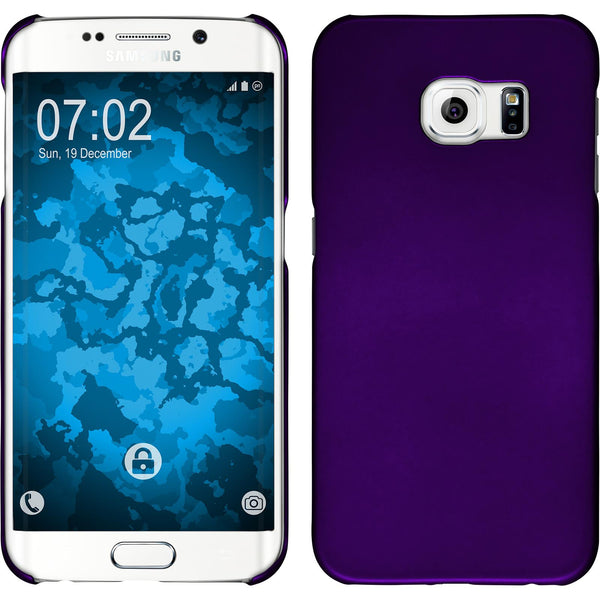 Hardcase für Samsung Galaxy S6 Edge gummiert lila