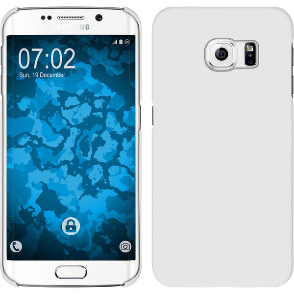 Hardcase für Samsung Galaxy S6 Edge gummiert weiß