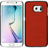 Hardcase für Samsung Galaxy S6 Edge Lederoptik rot