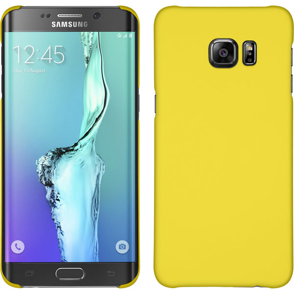 Hardcase für Samsung Galaxy S6 Edge Plus gummiert gelb