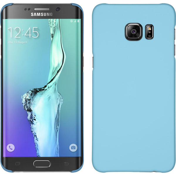 Hardcase für Samsung Galaxy S6 Edge Plus gummiert hellblau