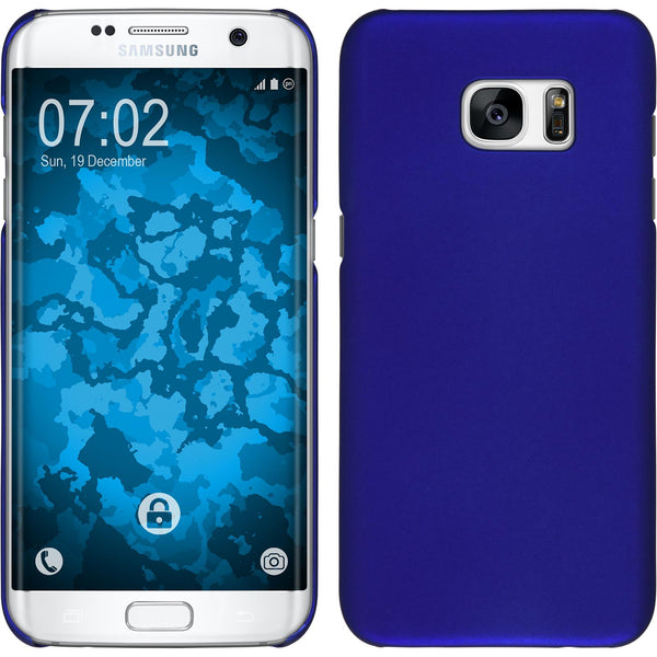 Hardcase für Samsung Galaxy S7 Edge gummiert blau