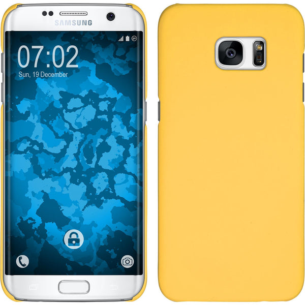 Hardcase für Samsung Galaxy S7 Edge gummiert gelb