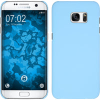 Hardcase für Samsung Galaxy S7 Edge gummiert hellblau