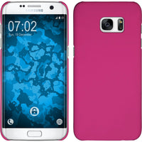 Hardcase für Samsung Galaxy S7 Edge gummiert pink