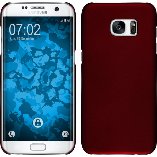 Hardcase für Samsung Galaxy S7 Edge gummiert rot