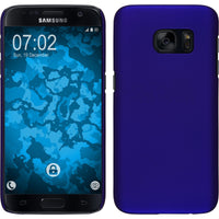 Hardcase für Samsung Galaxy S7 gummiert blau