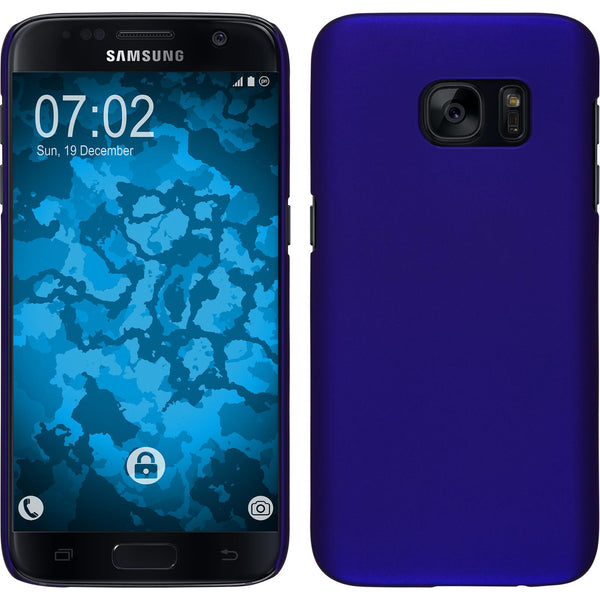 Hardcase für Samsung Galaxy S7 gummiert blau