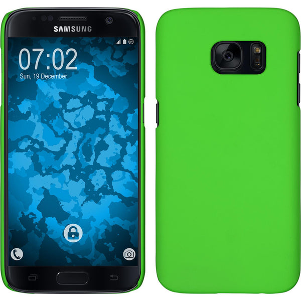 Hardcase für Samsung Galaxy S7 gummiert grün