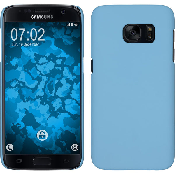 Hardcase für Samsung Galaxy S7 gummiert hellblau