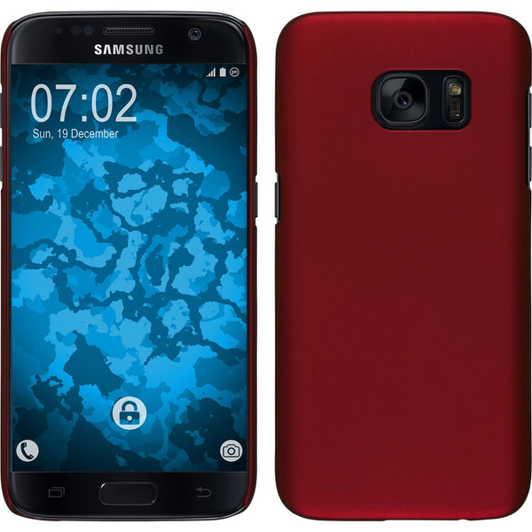 Hardcase für Samsung Galaxy S7 gummiert rot
