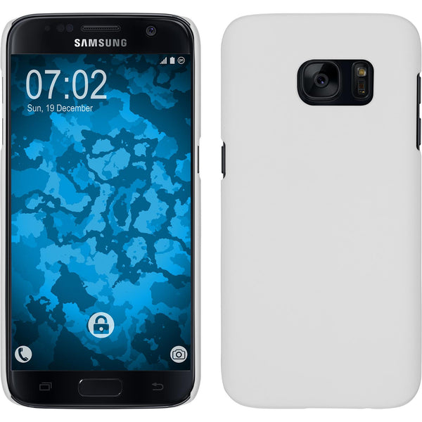 Hardcase für Samsung Galaxy S7 gummiert weiß