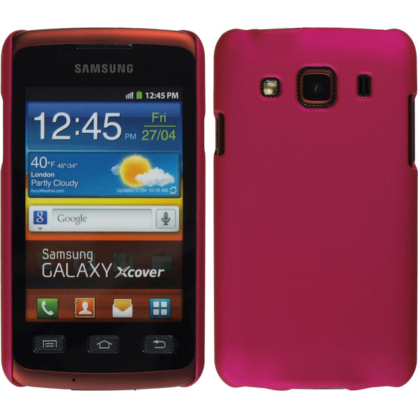 Hardcase für Samsung Galaxy Xcover gummiert pink